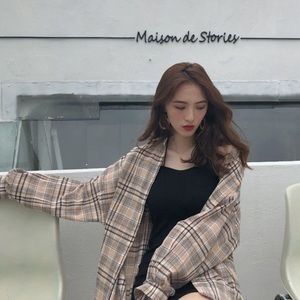 Yesstyle Plaid Khaki Brown Flannel